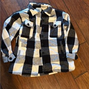 Lucky Brand Black and White Checkered Shirt